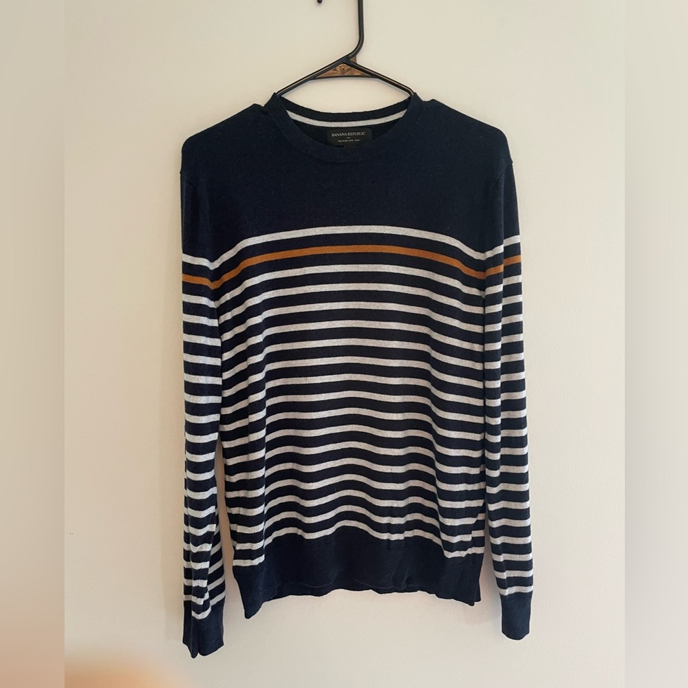 Banana Republic Men’s Striped Sweater- Medium